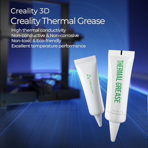 Creality Thermal Grease, High Thermal Conductivity Silicone Paste for 3D Printer Hotend & Heat Break, Non-Conductive & Non-Corrosive, Non-Toxic & Odorless, Stable from -50°C to 250°C (4 Pack) - style: Thermal Grease