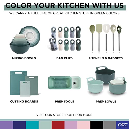 COOK WITH COLOR Glass Measuring Cups - Ideal for Cooking and Baking, Green - color: Green