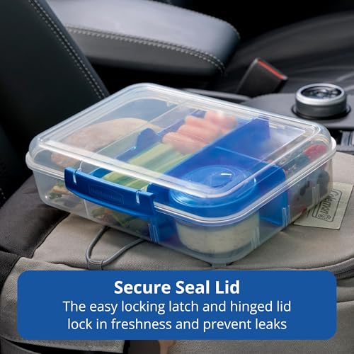 Rubbermaid Pack & Go 1.48 L Bento Create, 2-Pack, Meal Prep Containers with Compartments and Dividers - size: 1.48L (2-Pack)
