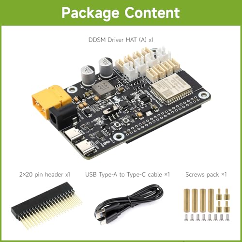 Waveshare Direct Drive Servo Motor Driver Board, Support ESP Now, Integrates ESP32 and Control Circuit, Suitable for DDSM Series Hub Motors