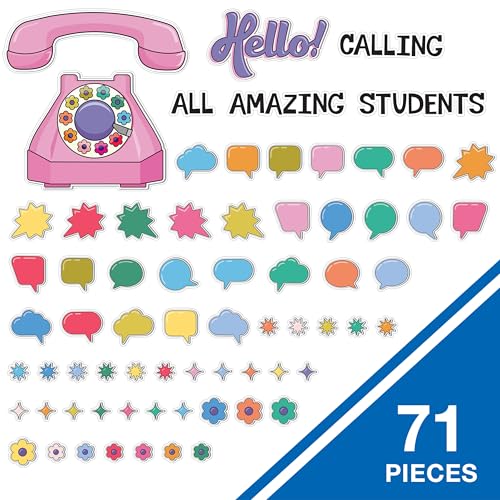 Carson Dellosa Retro Remix 71PC Groovy Welcome Bulletin Board Set - color: Groovy Welcome