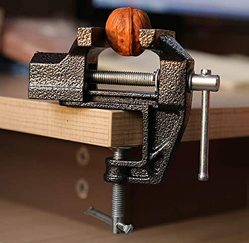 Mini Table Bench Vice Clamp for Jewelry Model Making DIY Repairs Modelling Painting and Crafting-Black (cast iron (32mm))