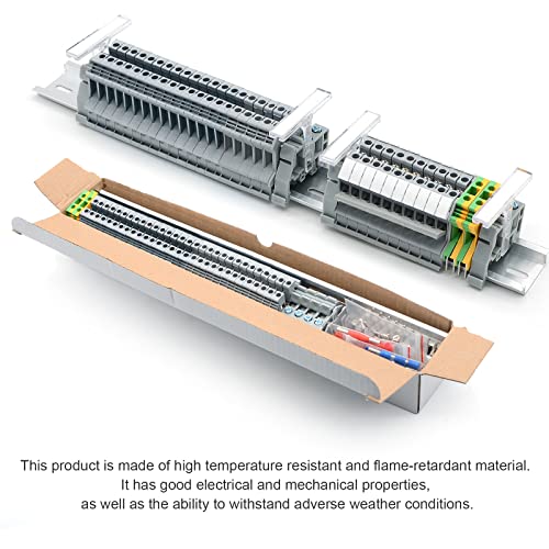 Terminal Block Kit, Rail Type Voltage Terminal, Gray - color: Grey, size: Terminal Block Kit