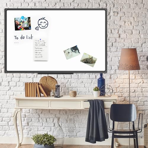 JILoffice Magnetic Whiteboard, Dry Erase Board 48 x 31 Inch - color: Black, size: 48 x 31 Inch