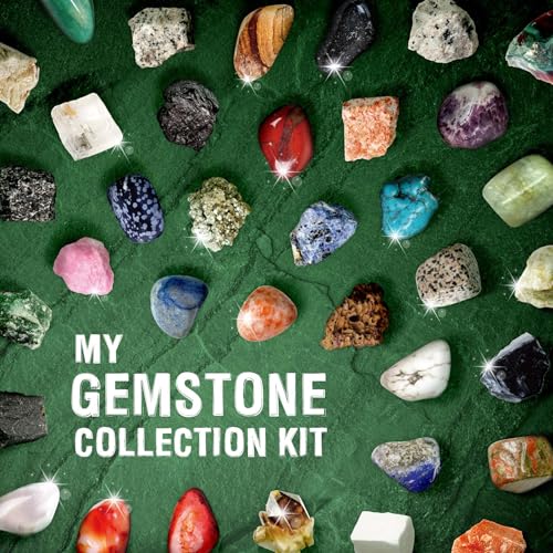 Gamerside Rock Collection Box 36 Cool Rocks, STEM Science Kit for Kids 6+ - color: 36 Rocks