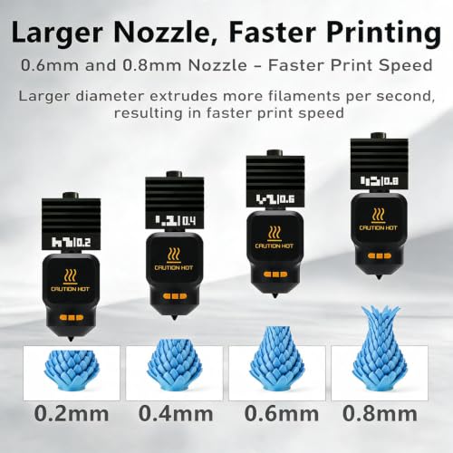 4 Pack 0.4mm for Bambu Lab P2S X2D H2D H2S H2C A1 A1 Mini A2L Nozzle - size: 4PK 0.4mm