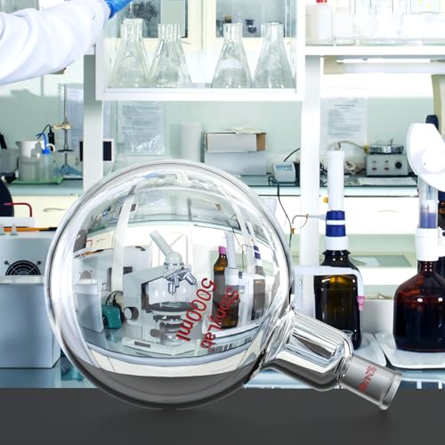 StonyLab Glass Single Neck One Neck Round Bottom Flask RBF, with 24/40 Standard Taper Outer Joint (5000ml) - size: 5000 ml
