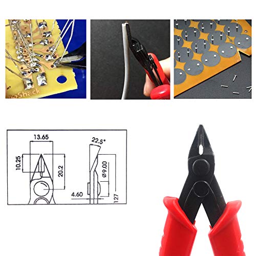 Small Wire Cutters Flush Cutter Precision Cutting Pliers for Electronics Jewelry Making 3D Printer, 5 Inch, 4 Pack