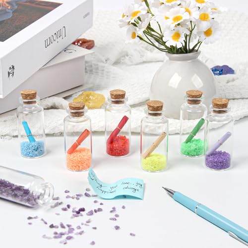 20ml Small Glass Bottles with Corks, Pack of 100, Wishing Glass Jars