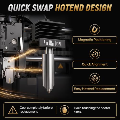 4PCS 0.2/0.4/0.6/0.8mm P2S Hotend for Bambu Lab P2S X2D H2D H2S H2C, Hardened Steel Nozzle Replacement with 8 Silicone Socks, Quick Swap 3D Printer Hotend Nozzles