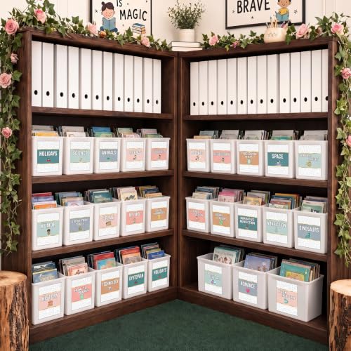 Tinlade 56 Pcs Classroom Reading Corner Label Library, Boho - style: Boho