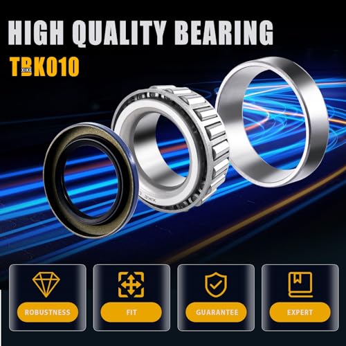 XiKe Trailer Bearings 25580/25520 & 02475/02420 for 8,000 lb Axles, 2 Sets - size: 25580/20 & 02475/20 + Seal ID 2.125'' & 2.250'', style: Pack 2 Set