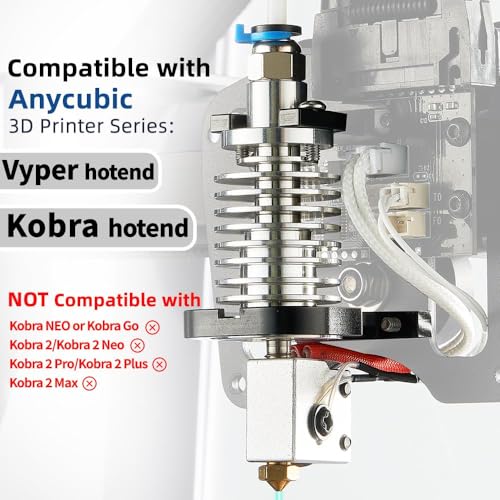 for ANYCUBIC Vyper/Kobra Hotend with Hardened Steel Nozzles by 5Aplusreprap - size: Set C