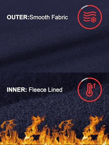 Resinta Kids Boys Thermal Underwear Set - Fleece Lined Base Layers Top & Bottom Toddler Long Johns for Cold Winter - color: Black, Dark Grey, Navy Blue, size: 12-14 Years