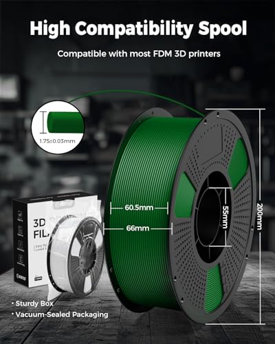 UJOY3D 4kg Hyper PLA+ Filament 1.75mm Bundle, High Toughness Upgraded PLA+ - color: Hyper Pla+ 4kg Cream White*4