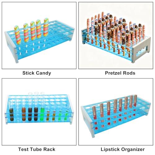 40-Hole Plastic Test Tube Rack, 18mm Holes