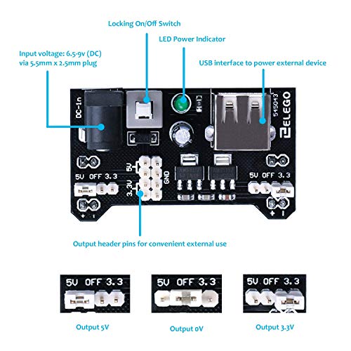 ELEGOO UNO R3 Board with USB Cable and 235-Piece Electronic Fun Kit Bundle, Arduino IDE Compatible