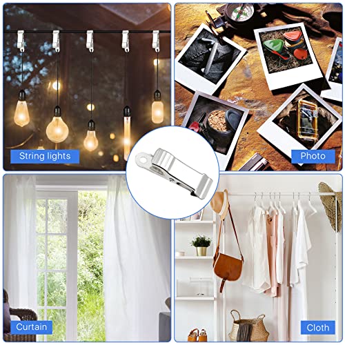 30 Pcs Metal Alligator Clips, 1/2 Inch Width Small Spring Clamps for DIY Crafts, Jewelry Making, Photo Display, Wires & Curtains - Hobby Clamps for Model Building, 5/16 inch Capacity