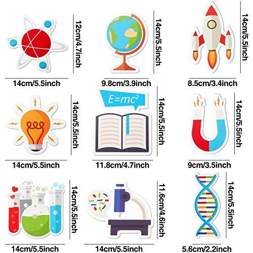 Outus 45 Pcs Science Cutouts Scientist Bulletin Board Decorations 9 Styles