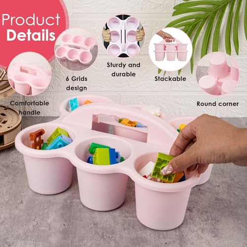 4 pack Classroom Caddy for School,Cup Caddy For Drink - color: Pink-4pack