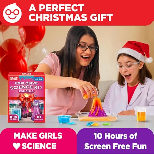 Doctor Jupiter Girls' Explosive Science Experiments Kit for Kids Ages 8+ - style: Explosive Girls': 8+