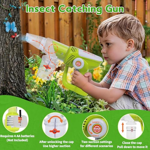 Bug Catcher for Kids 3-5, Bug Vacuum Toys Set,Summer Outdoor Explorer Kit
