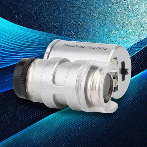 60X Mini Illuminated Microscope Pocket Magnifier Portable Jewelers Loupe - style: Pocket Magnifiers
