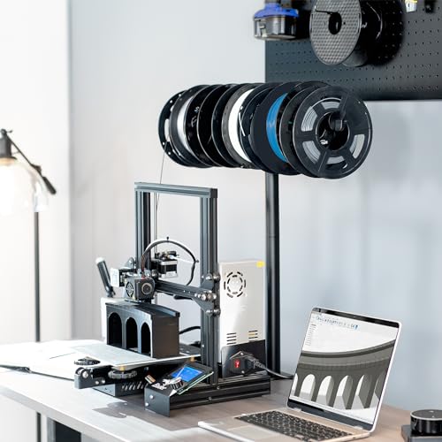 VIVO Black Clamp-on Steel Filament Holder for 3D Printer, STAND-3DRH
