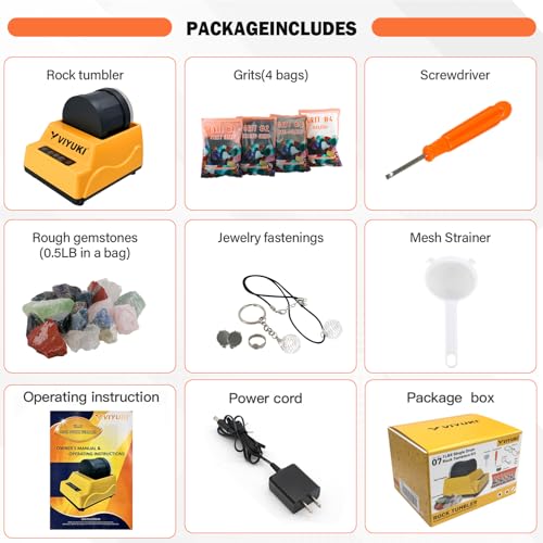 Rock Tumbler Kit 3-Speed Motor & 7-Day Timer