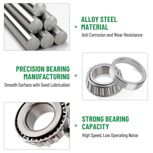 4 Sets Trailer Hub Wheel Bearing Kit 25580/25520 LM67048/LM67010 - size: 25580 LM67048-Set of 4