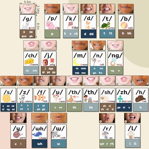 Ireer Boho Consonants Sound Wall for Classroom with Mouth Image - color: Boho, style: Consonants