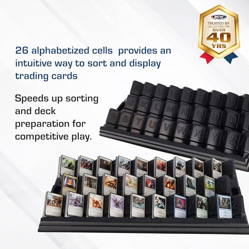 BCW SafeSort Card Sorting Tray, 26 Alphabetized Cells, Acid-Free Plastic