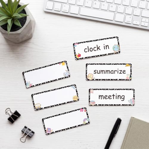 48 Pcs Composition Notebook Magnetic Name Tags Dry Erase Name Tag Labels