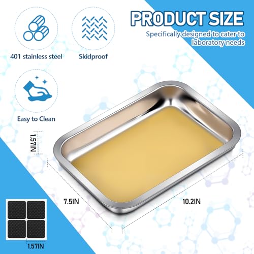Conelist 1 Set 10.2 x 7.5 Inch Dissection Pan with Wax, Yellow - color: Yellow, size: 10.2 x 7.5 Inch