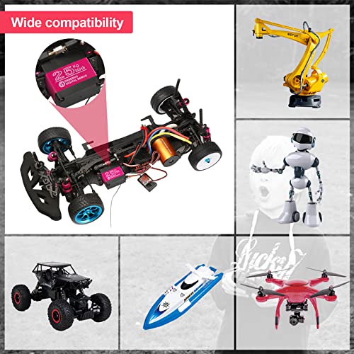 25KG Waterproof Metal Gear RC Servo, 180° - style: 1 Pcs 25kg