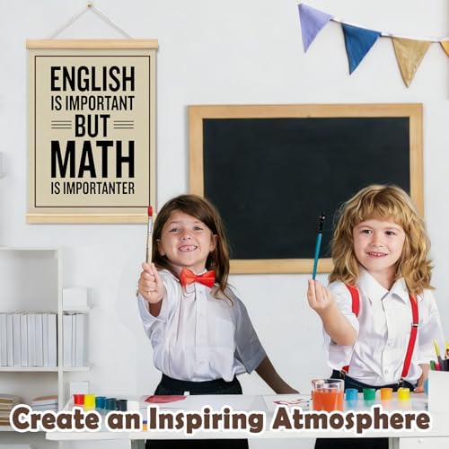 Funny Math Classroom Decor,Classroom Decor Canvas Wall Hanging - color: importanter