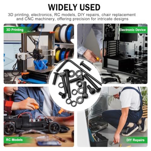 Twidec/2325PCS M3 Screws Assortment Kit,Hex Socket Head & Phillips Pan Head - color: 2325PCS