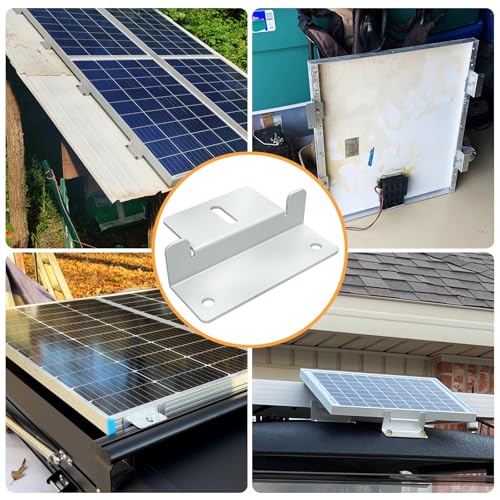 Aluminum Solar Panel Z Mounting Brackets - color: Silver 32 Units Z Brackets