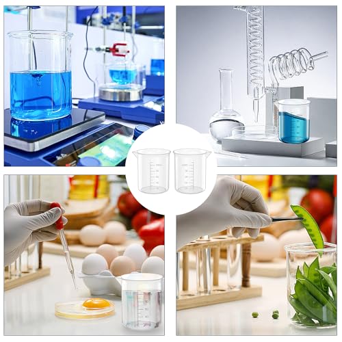 12 Pcs 10 Oz Transparent Experiment Measuring Cup - size: 300ml (10oz) - Pack of 12