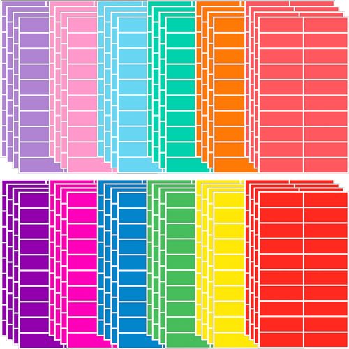 960 PCS Colored Labels Stickers,3 x 1 inch,12 Colors File Folder Labels