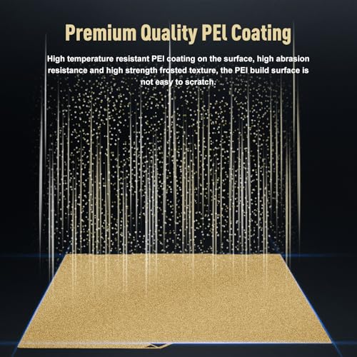 430x430mm PEI Build Plate for Anycubic Kobra 3 Max/Max Combo, Double Sided Textured Flexible Spring Steel Heated Bed, High Heat Resistant 3D Printer Platform for PLA/PETG/ABS/TPU - size: K3 MAX 430*430mm