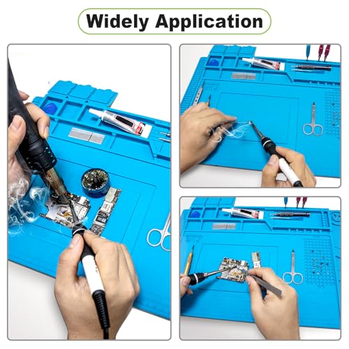 Spurtar Silicone Soldering Mat Large Silicone Repair Mat 17.7" x 11.8"
