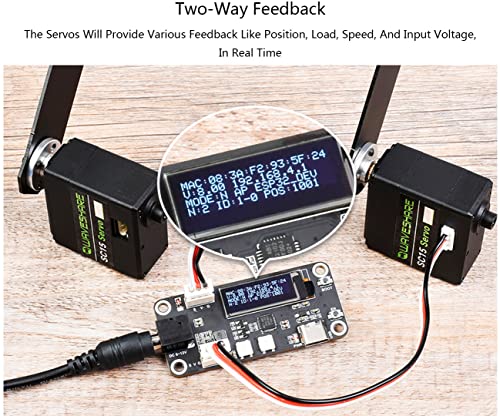 17KG SC15 Large Torque Programmable Serial Bus Servo Motor, Servo or Motor Dual Modes for Robotic Arms, Hexapod Robots, Humanoid Robots, Wheeled Robots, etc. - color: 17kg SC15 Bus Servo