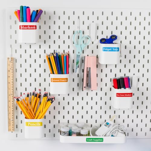 Mabel’s Labels Homeschool Room Labels – 15 Custom Labels (Red) - color: Red