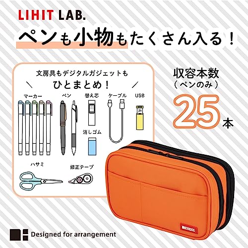 LIHIT LAB Large Capacity Double Zipper Pencil Case For School Office College, Big Capacity 6 Compartments Pencil Bag Holder Adults Teen Boys Girls, Travel Cosmetics Storage, Black Camo (A7555-134) - color: Black Camo, size: 1 Count (Pack of 1), style: Dou