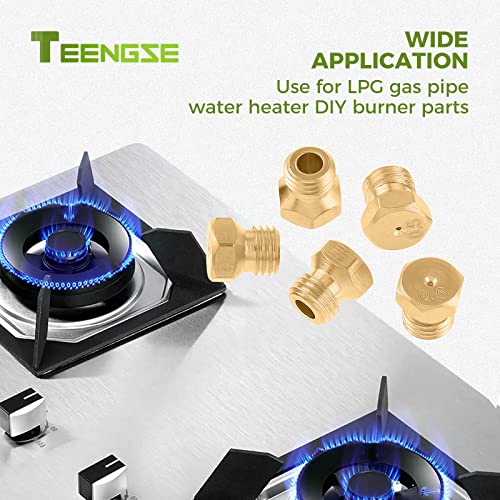 20PCS M6x0.75mm 0.5mm Brass Jet Nozzles for Propane LPG Natural Gas Burners