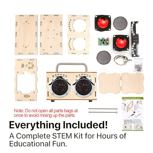 STEM Projects Kit for Kids & Adults, Build Your Own Portable DIY Wood Bluetooth Speaker, Science Experiment Electronics Kit Toys for Boys & Girls Ages 8-12 9 10 11 14 16 Birthday Gift-Chrome - color: Chrome