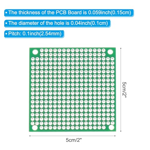 PATIKIL 2" x 2" PCB Board Circuit, 12 Pcs Single Sided Prototype Solder Boards for DIY Soldering and Electronic Project Circuit Boards Solderable Breadboard, Green - size: 2" x 2"