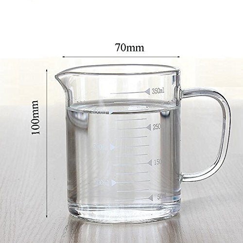 Borosilicate Glass Measuring Cup 350 mL with Spout and Handle Clear - size: 350ml