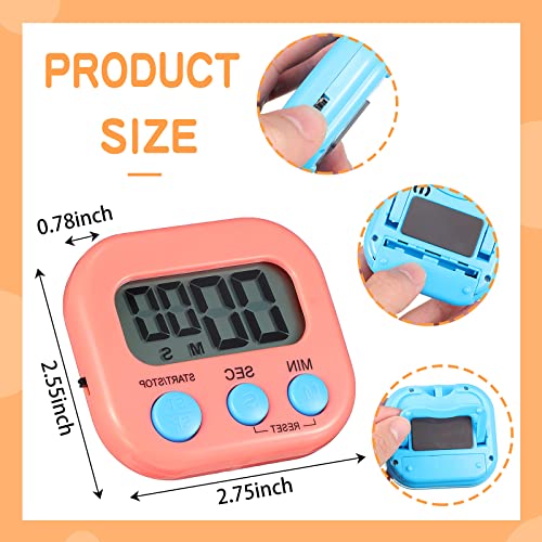 Flutesan 16 Pack Digital Timers for Classroom with Lanyards, Vibrant Color - color: White, Blue, Pink, Green